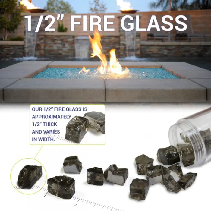 American Fire Glass 1/2 Inch Copper Reflective 10 Pound Premium Fire Glass AFF-COPRF12-10