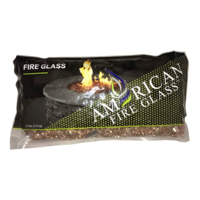 American Fire Glass 1/4 Inch Premium Fire Glass 10 Pounds, Champagne Reflective AFF-CHAMRF-10-J