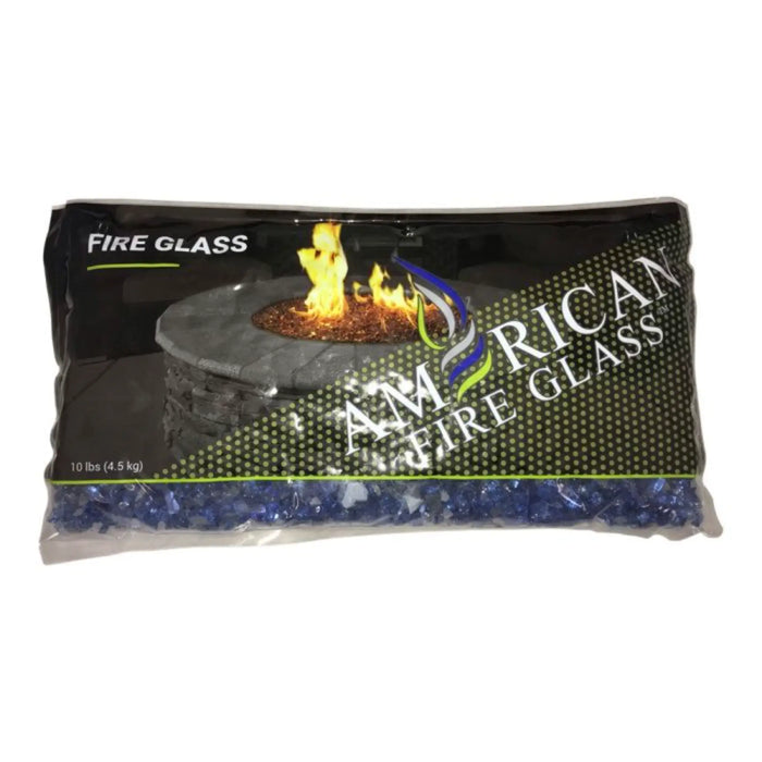 American Fire Glass 1/4 Inch 10 Pounds Cobalt Blue Reflective Premium Fire Glass AFF-COBLRF-10