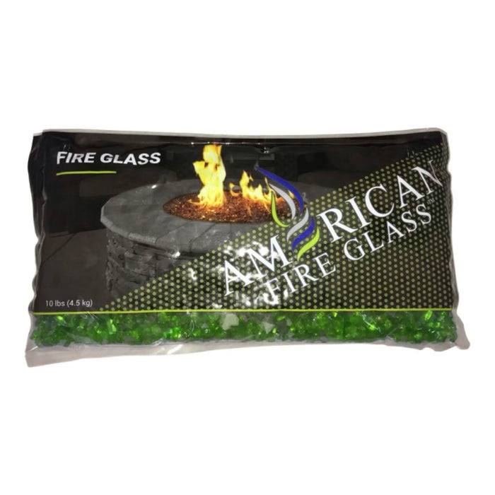 American Fire Glass 1/4 Inch Evergreen Reflective 10 Pound Premium Fire Glass AFF-EVGRRF-10-J