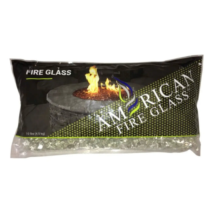 American Fire Glass 1/4 Inch 10-Pounds Pacific Blue Reflective Premium Fire Glass AFF-PABLRF-10-J