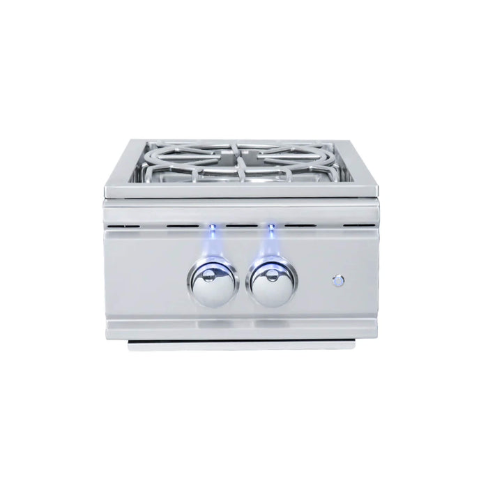 RCS Pro Series Built-In Propane Gas Power Burner with LED Light and Stainless Steel Lid - RSB3A