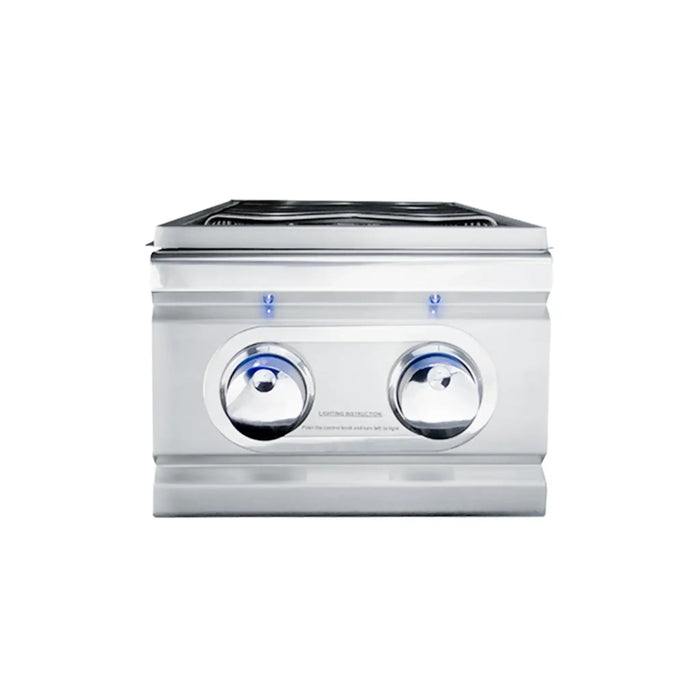 RCS Cutlass Pro Built In Double Side Burner Natural Gas With Blue LED Light - RDB1EL