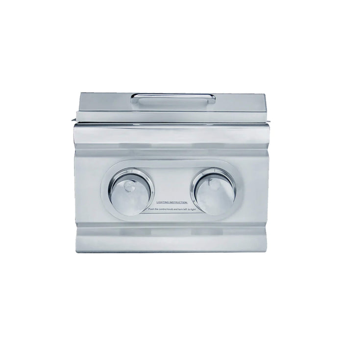 RCS Slide-In Natural Gas Double Side Burner with Stainless Steel Lid - RDB1