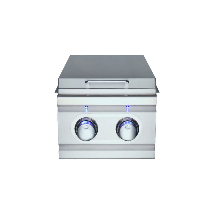 RCS Cutlass Pro Built In Double Side Burner Natural Gas With Blue LED Light - RDB1EL