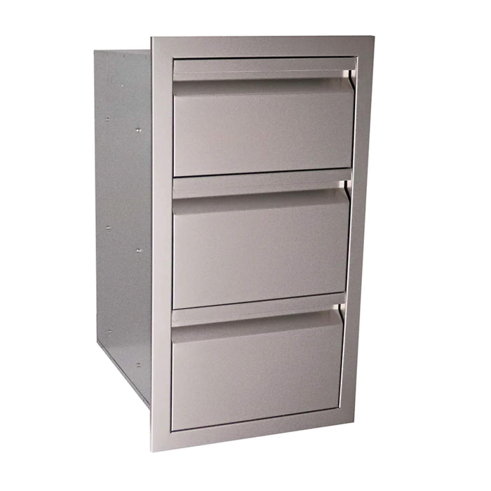RCS Valiant Series 17-Inch Triple Door Stainless Steel Drawer - VTD3