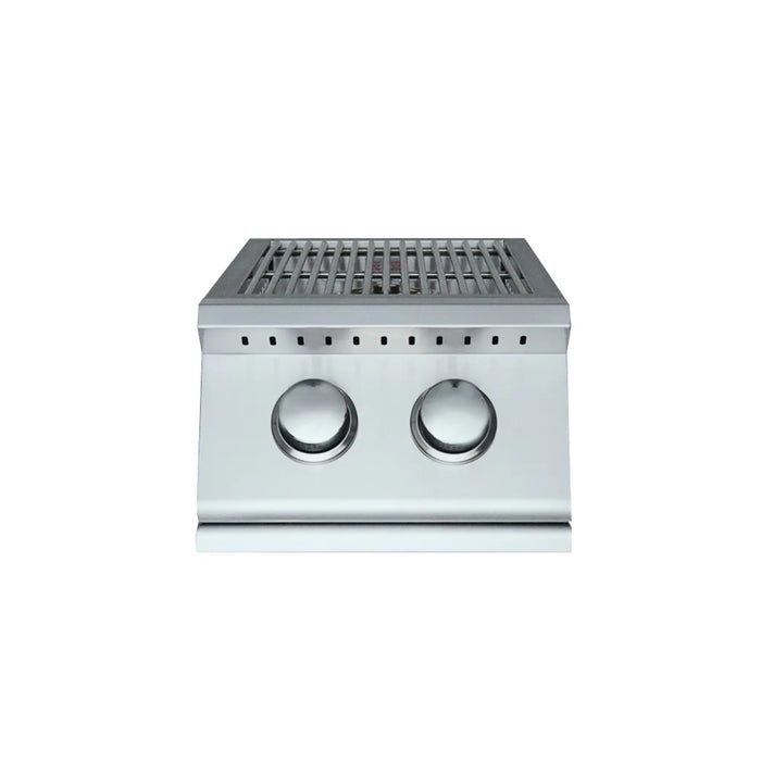 RCS Premier Series Built-In Natural Gas Double Side Burner with Stainless Steel Lid - RJCSSB