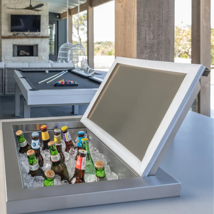 RCS Valiant Series Stainless Steel Drop-In Cooler Ice Container with Hinged Lid - VIC2