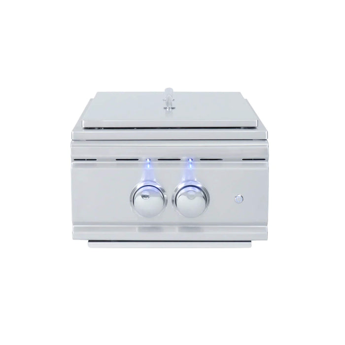 RCS Pro Series Built-In Natural Gas Power Burner with LED Light and Stainless Steel Lid - RSB3A