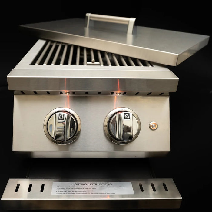 KoKoMo Grills Professional Double Side Burner with removable cover KO-BAK2BG-PRO