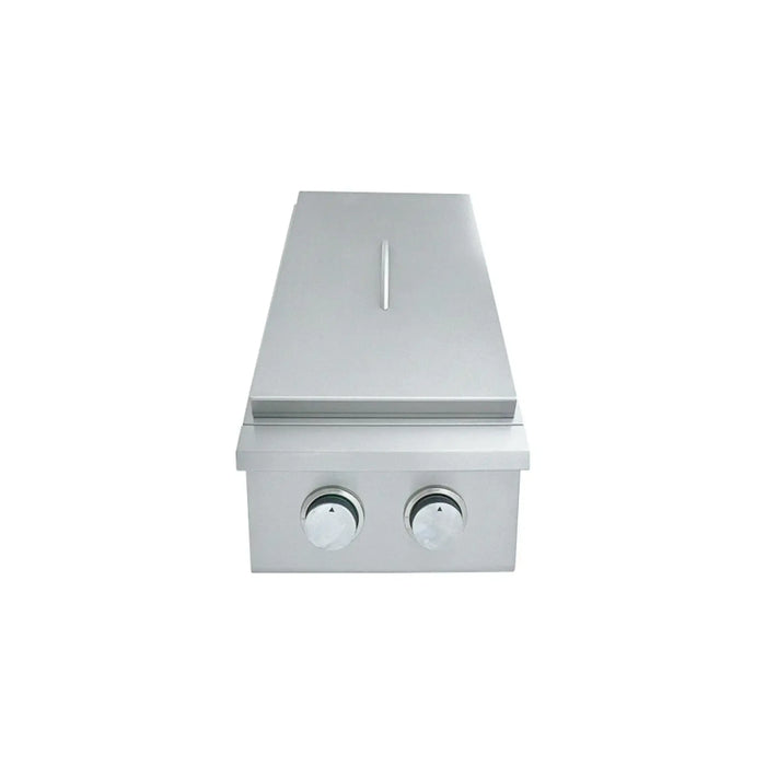 RCS Premier Series Built-In Natural Gas Double Side Burner with Stainless Steel Lid - RJCSSB