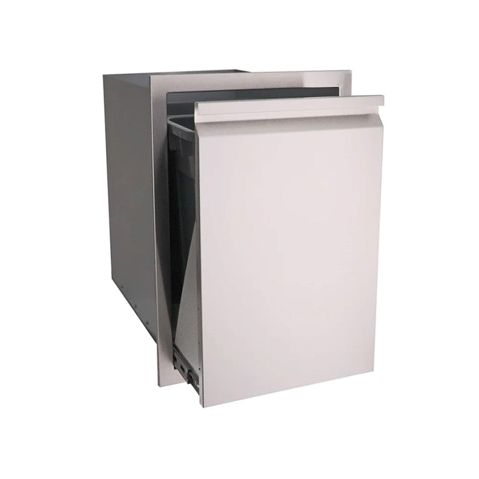 RCS Valiant Series 20-Inch Roll-Out Stainless Steel Double Trash Bin - VTD1