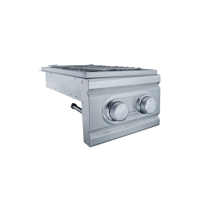 RCS Slide-In Natural Gas Double Side Burner with Stainless Steel Lid - RDB1