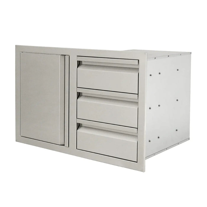 RCS Valiant Triple Drawer and Door Combo Left Hinge with Soft Close - VDC2SCL
