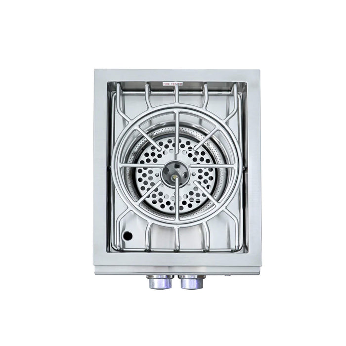 RCS Pro Series Built-In Natural Gas Power Burner with LED Light and Stainless Steel Lid - RSB3A