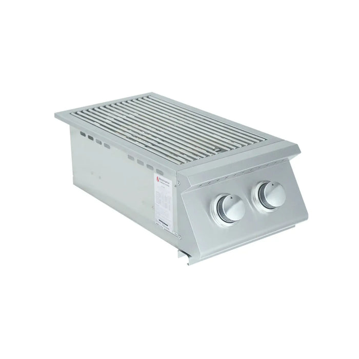 RCS Premier Series Built-In Natural Gas Double Side Burner with Stainless Steel Lid - RJCSSB