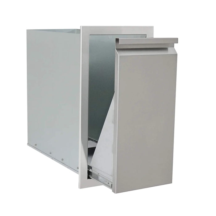 RCS Valiant Series 14 Inch Stainless Steel Narrow Roll-Out Trash Drawer - VTD4