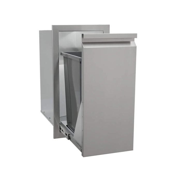 RCS Valiant Series 14 Inch Stainless Steel Narrow Roll-Out Trash Drawer - VTD4