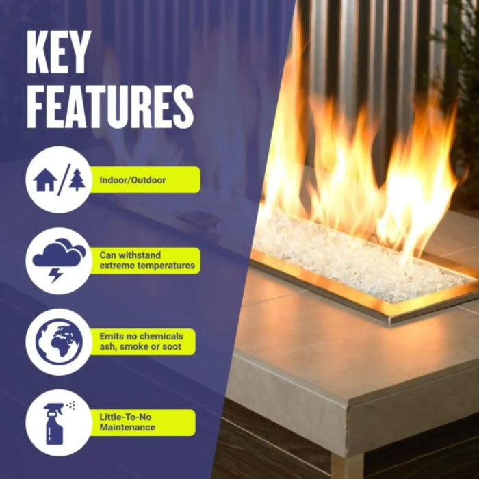 American Fire Glass 1/4 Inch 10 Pound Jar Classic Black Premium Fire Glass - AFF-BLK-10-J