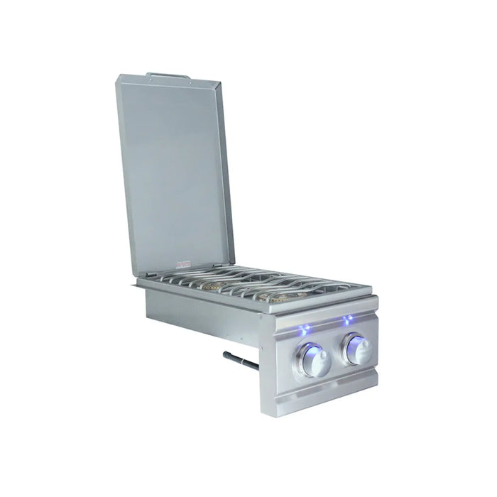 RCS Cutlass Pro Built In Double Side Burner Natural Gas With Blue LED Light - RDB1EL