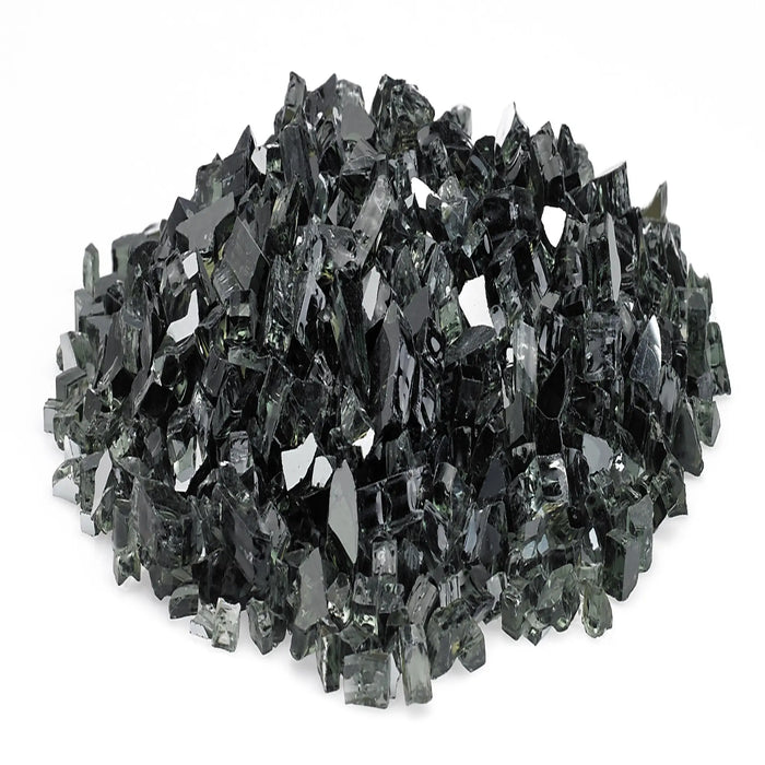 American Fire Glass 1/4 Inch Premium Fire Glass 10 Pounds, Black Reflective AFF-BLKRF-10 J