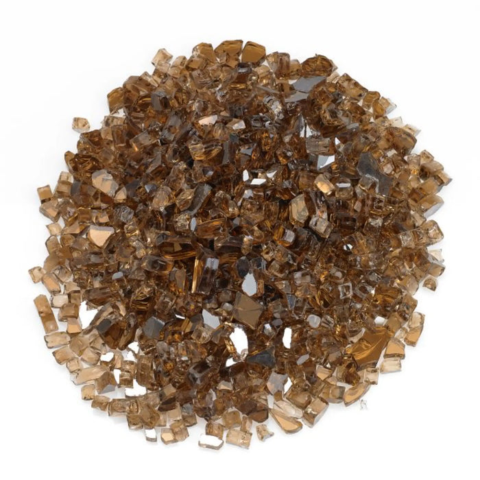 American Fire Glass 1/4 Inch, 10 Pounds, Copper Reflective Premium Fire Glass AFF-COPRF-10