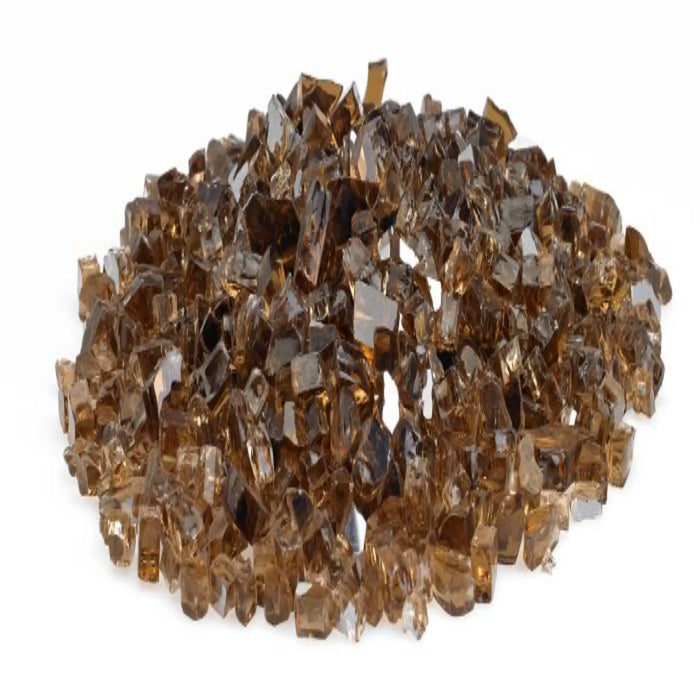 American Fire Glass 1/4 Inch, 10 Pounds, Copper Reflective Premium Fire Glass AFF-COPRF-10