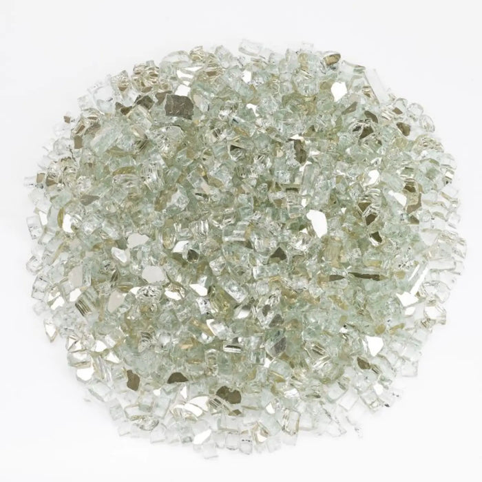 American Fire Glass 1/4 Inch 10 Pound Platinum Reflective Fire Glass AFF-PLATRF-10-J