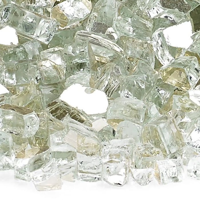 American Fire Glass 1/4 Inch 10 Pound Platinum Reflective Fire Glass AFF-PLATRF-10-J