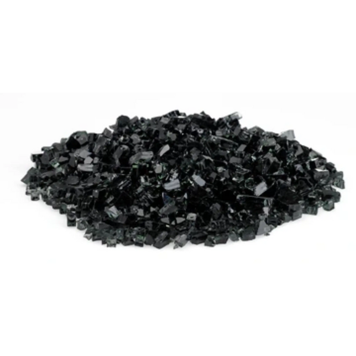 American Fire Glass 1/4 Inch 10 Pound Jar Classic Black Premium Fire Glass - AFF-BLK-10-J