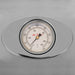 Thermometer gauge on a metallic surface