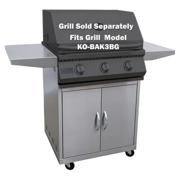 Kokomo Grills, Stainless Steel Grill Cart for 3 Burner 26 Inch Grills - KO-BAK3BG-C