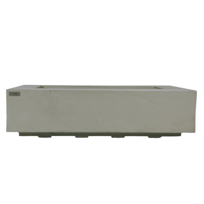 ELEMENTI PLUS METEORA 56 Inch Rectangular Concrete Space Gray Fire Table OFG410SG