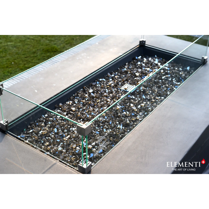 ELEMENTI PLUS CAPE TOWN Black Concrete Fiber Glass Fire Table OFG410SL