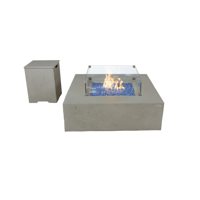 Elementi Plus Capertee 40 Inch Square Sandstone Space Gray Fire Tale OFG411SG