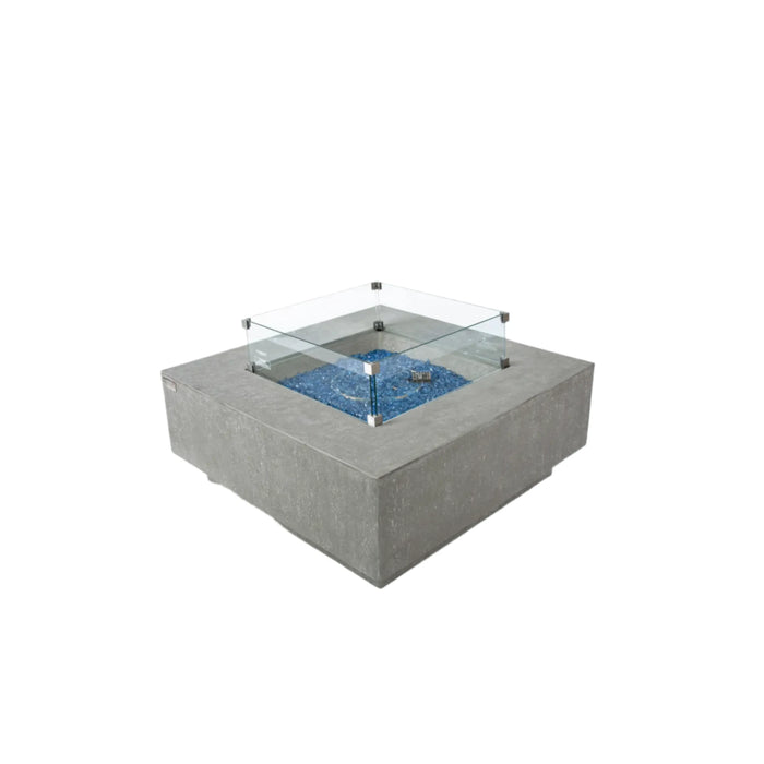 ELEMENTI PLUS VICTORIA Square Gray Fire Table OFG413LG