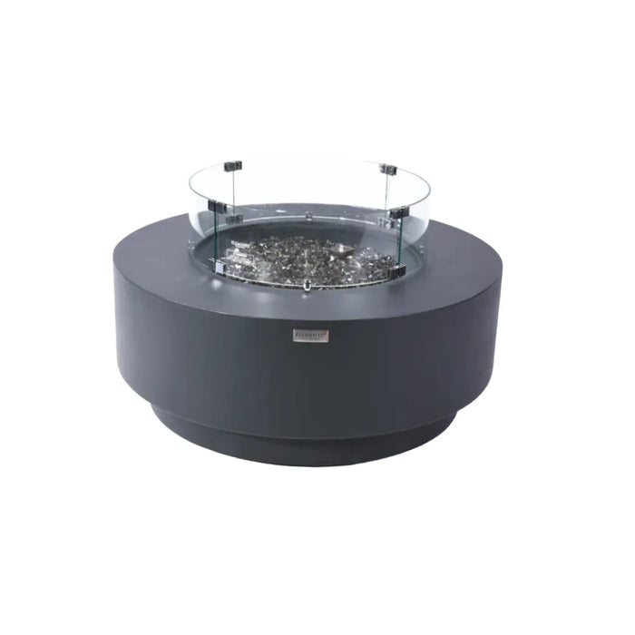 ELEMENTI PLUS NIMES Dark Gray Round Concrete Fire Table - OFG414DG