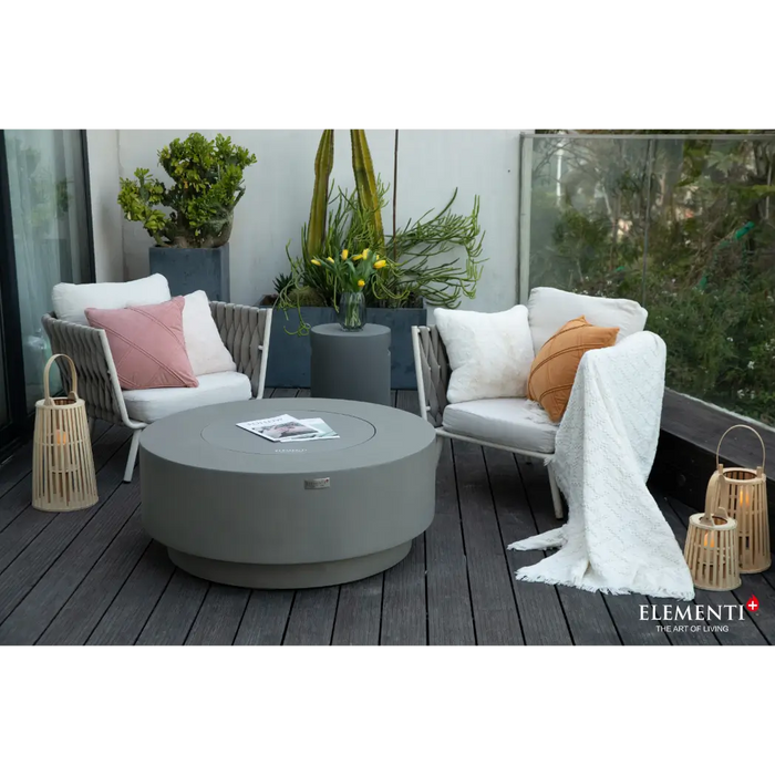 ELEMENTI PLUS COLOSSEO Round Concrete Fire Table - OFG414LG