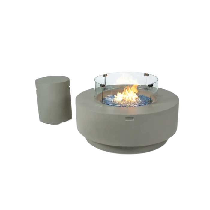 ELEMENTI PLUS COLOSSEO Round Concrete Fire Table - OFG414LG