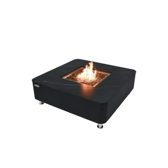 Elementi Plus Copenhagen Marble Porcelain Fire Table OFP101BB