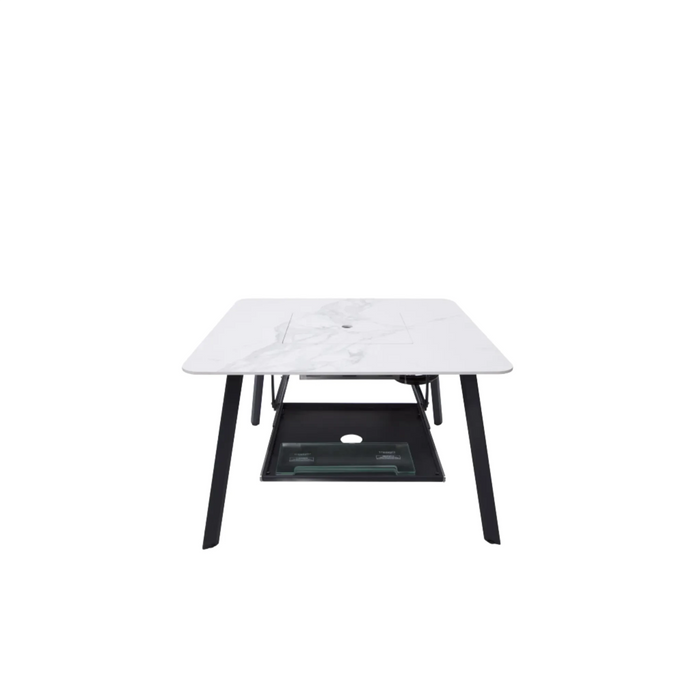 ELEMENTI PLUS Helsinki Marble Porcelain Dining Table OFP302BW