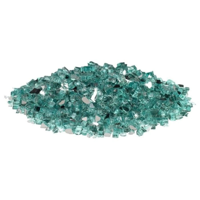 American Fire Glass 1/4 Inch Azuria Reflective Premium Fire Glass 10 Pounds Bag AFF-AZBLRF-10