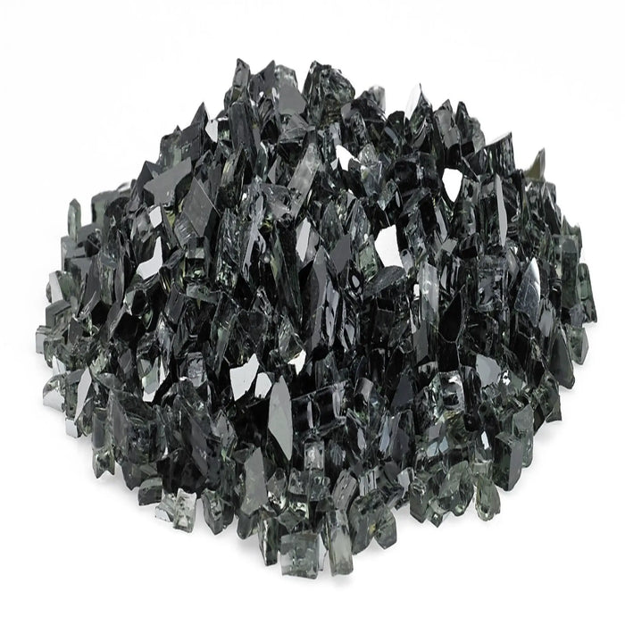 American Fire Glass 1/4 Inch Premium Fire Glass 10 Pounds, Black Reflective AFF-BLKRF-10 J