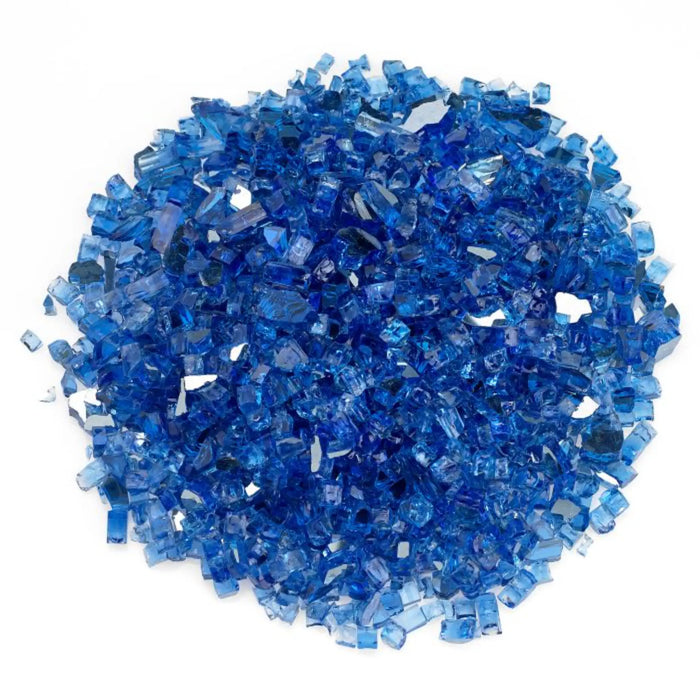 American Fire Glass 1/4 Inch 10 Pounds Cobalt Blue Reflective Premium Fire Glass AFF-COBLRF-10