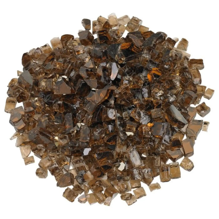 American Fire Glass 1/2 Inch Copper Reflective 10 Pound Premium Fire Glass AFF-COPRF12-10