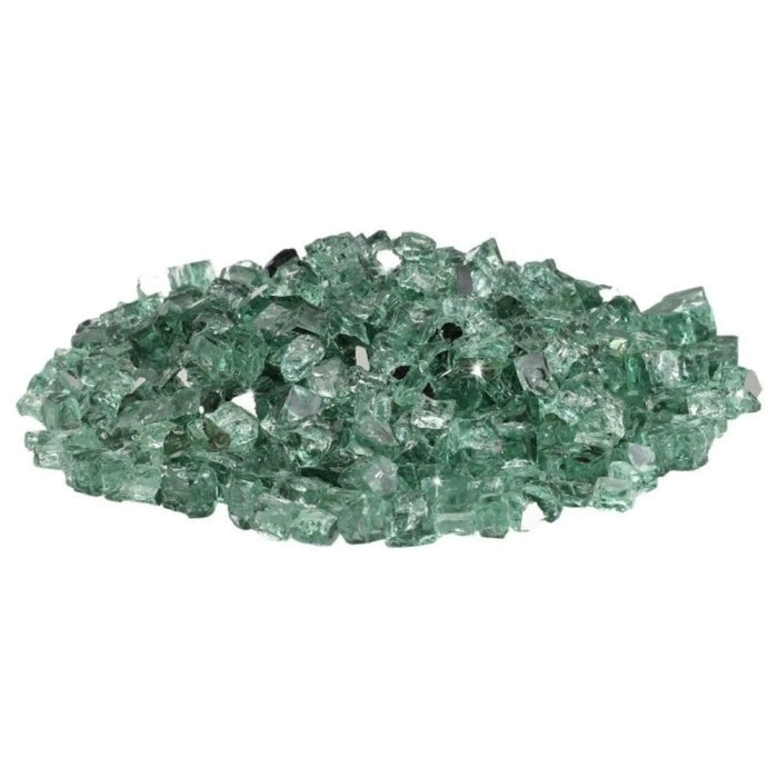 American Fire Glass 1/2 Inch Evergreen Reflective 10 Pound Fire Glass AFF-EVGRF12-10