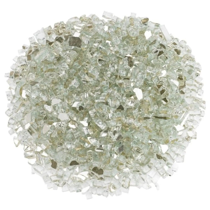 American Fire Glass 1/4 Inch 10 Pound Platinum Reflective Fire Glass AFF-PLATRF-10-J