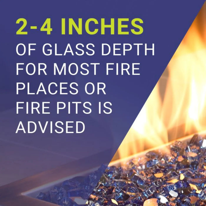 American Fire Glass 1/4 Inch 10 Pounds Cobalt Blue Reflective Premium Fire Glass AFF-COBLRF-10