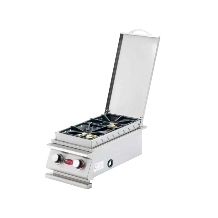 Cal Flame Deluxe Double Built-In Side Burner with LED Lights BBQ19899P