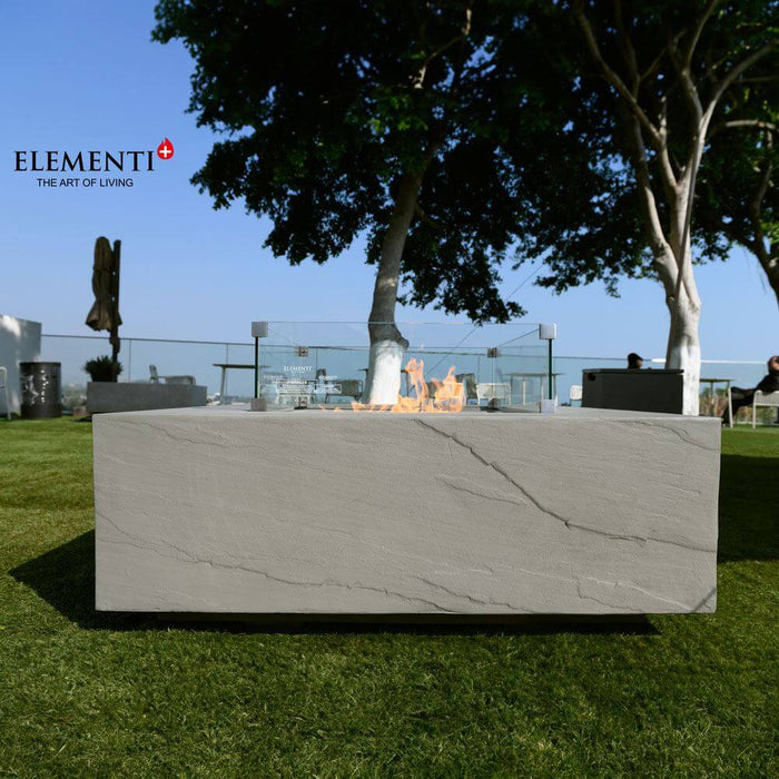 Elementi Plus Capertee 40 Inch Square Sandstone Space Gray Fire Tale OFG411SG